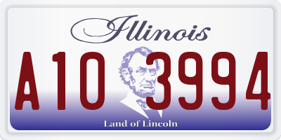 IL license plate A103994