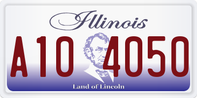 IL license plate A104050