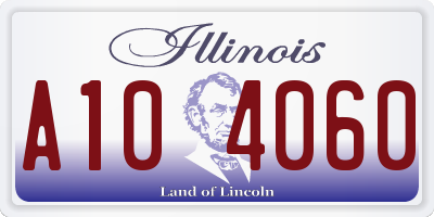 IL license plate A104060
