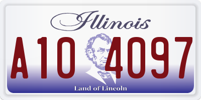 IL license plate A104097