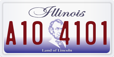 IL license plate A104101