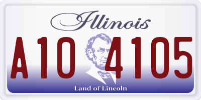 IL license plate A104105