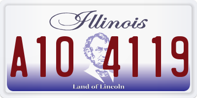 IL license plate A104119