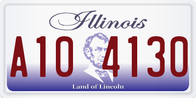 IL license plate A104130