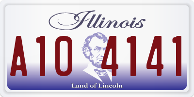 IL license plate A104141