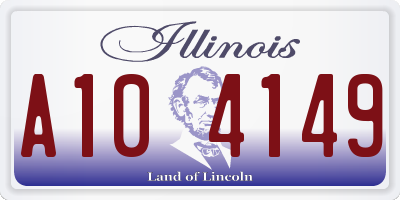 IL license plate A104149