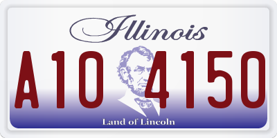 IL license plate A104150