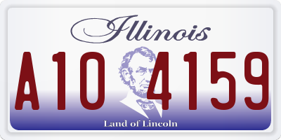 IL license plate A104159