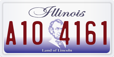 IL license plate A104161
