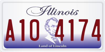 IL license plate A104174
