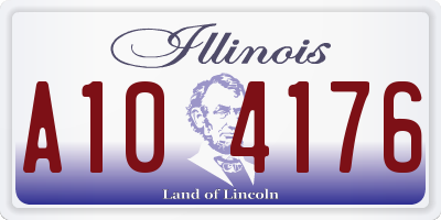 IL license plate A104176