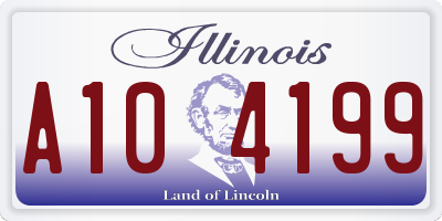 IL license plate A104199