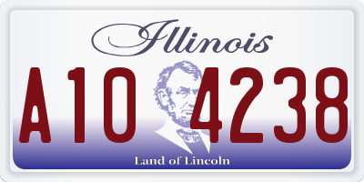 IL license plate A104238