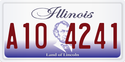 IL license plate A104241