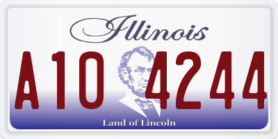 IL license plate A104244
