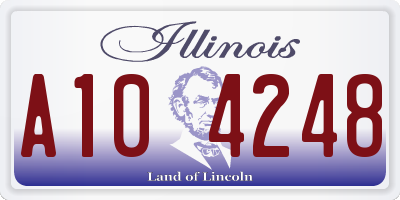 IL license plate A104248
