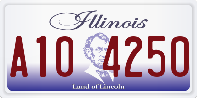 IL license plate A104250