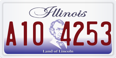 IL license plate A104253