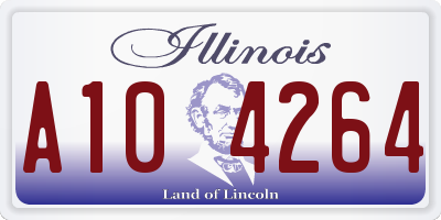 IL license plate A104264
