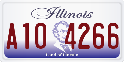 IL license plate A104266