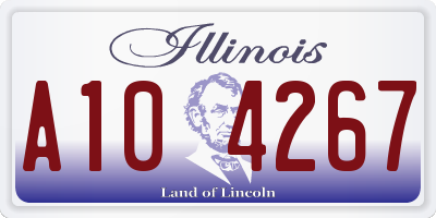IL license plate A104267