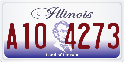 IL license plate A104273