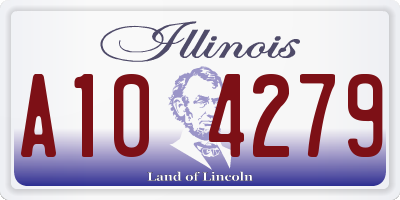 IL license plate A104279
