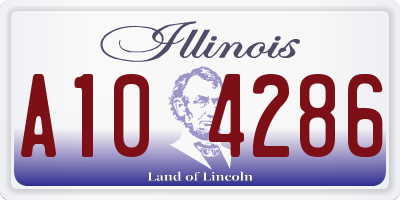 IL license plate A104286