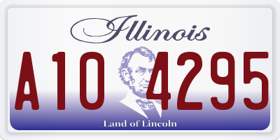 IL license plate A104295