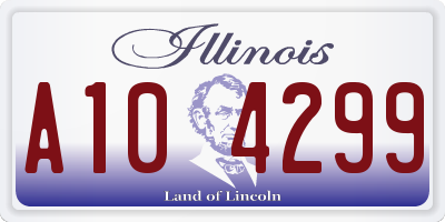 IL license plate A104299