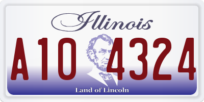IL license plate A104324