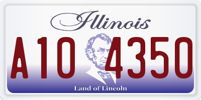 IL license plate A104350