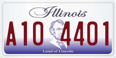 IL license plate A104401