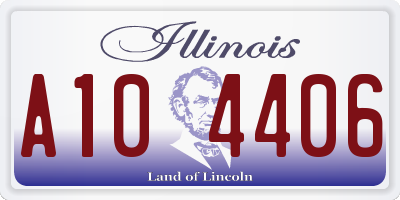 IL license plate A104406