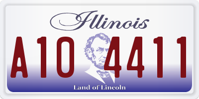 IL license plate A104411