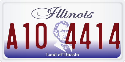 IL license plate A104414