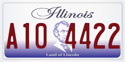 IL license plate A104422