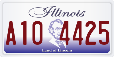 IL license plate A104425