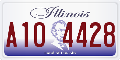 IL license plate A104428