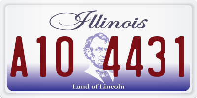 IL license plate A104431