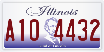 IL license plate A104432