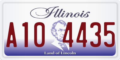 IL license plate A104435