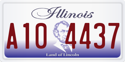 IL license plate A104437