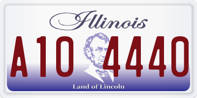 IL license plate A104440
