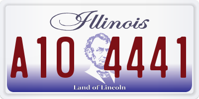 IL license plate A104441