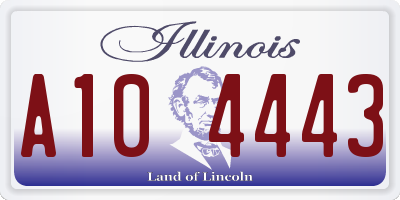IL license plate A104443