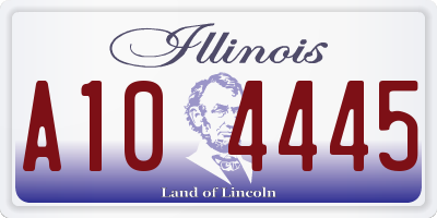 IL license plate A104445