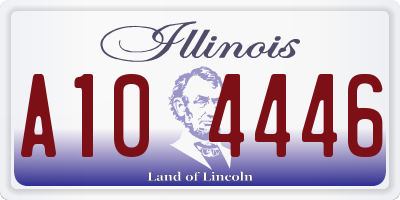 IL license plate A104446