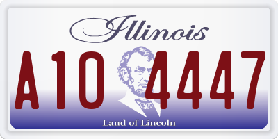 IL license plate A104447