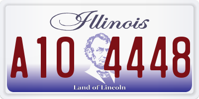 IL license plate A104448
